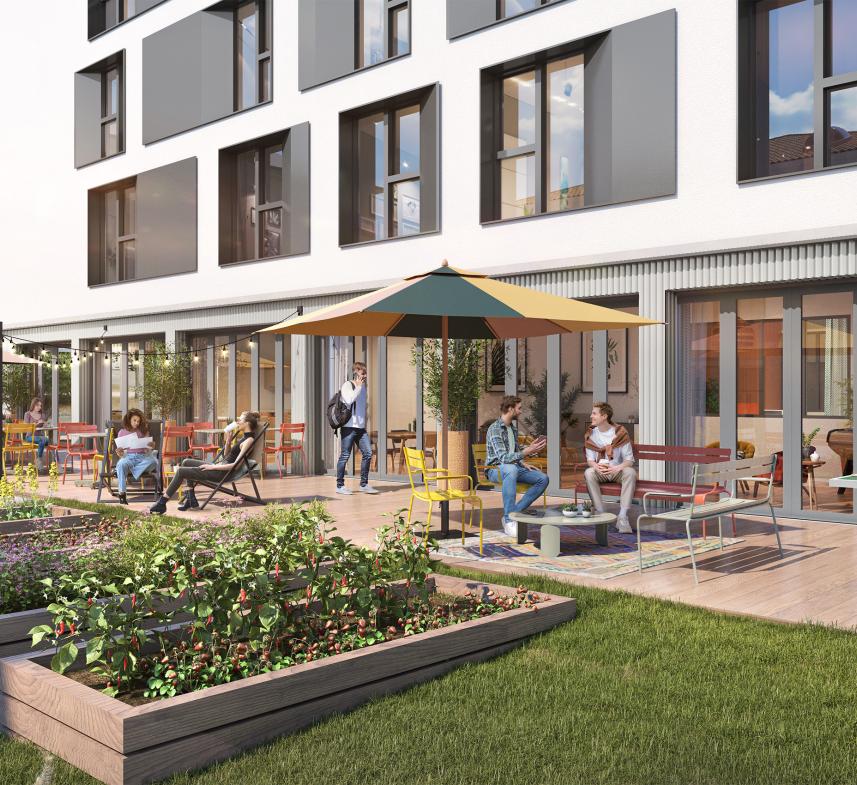 Terrasse et potagers Studently Tarbes