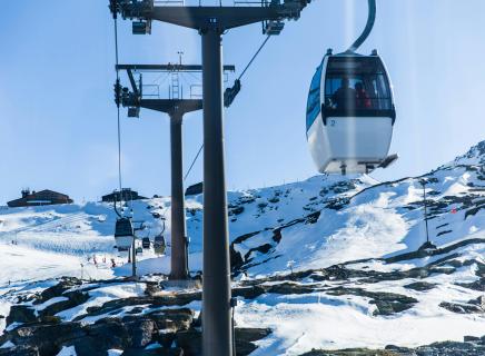 station de ski avec téléphérique